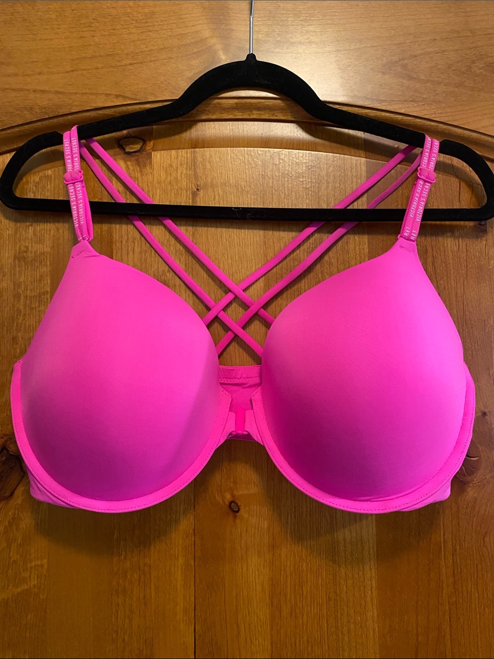 Victoria's Secret: Hot Pink “T-Shirt push up” Strappy racerback.